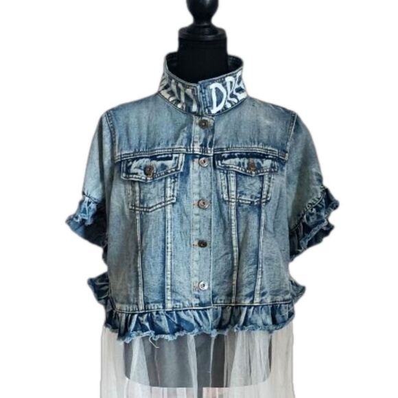 OOAK Wren & Glory" Dream Baby Dream" Custom Jean Jacket - Picture 5 of 14